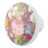 Bouton De Porte En Céramique Modèle floral (Droite)