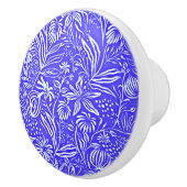 Bouton De Porte En Céramique Modèle Floral Préféré, Bleu Périvent, (Droite)