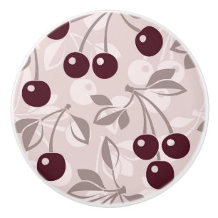 Bouton De Porte En Céramique Modelez avec les cerises 2