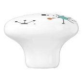 Bouton De Porte En Céramique Modern Mid Century Retro Atomic Abstract (Côté)