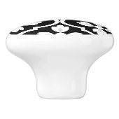 Bouton De Porte En Céramique Moderne classique espagnol méditerranéen noir, bla (Côté)