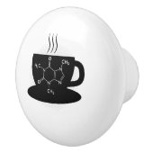 Bouton De Porte En Céramique Molécule de caféine chimique (Droite)