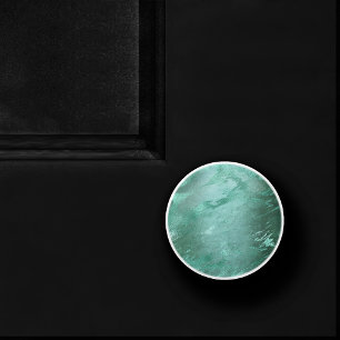 Bouton De Porte En Céramique Molten Jade Marbre de luxe Emerald Green