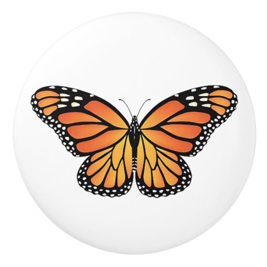 Bouton De Porte En Céramique Monarch Butterfly drawer knobs (Devant)
