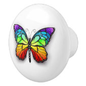 Bouton De Porte En Céramique Monarque papillon arc-en-ciel (Droite)