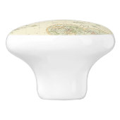 Bouton De Porte En Céramique Monde sur la projection de Mercator (Côté)