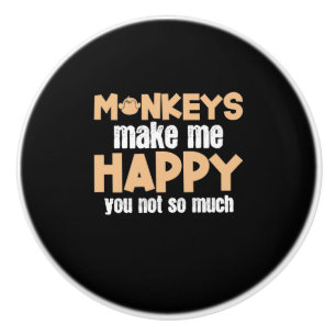 Bouton De Porte En Céramique Monkey Me Rend Heureux
