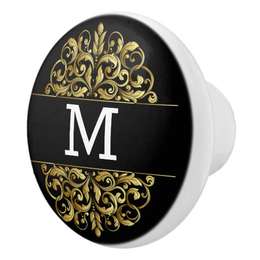 Bouton De Porte En Céramique Monogramme Elegant Ceramic Knows (Droite)