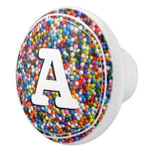 Bouton De Porte En Céramique Monogramme saupoudrer les enfants   Children's   S