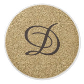 Bouton De Porte En Céramique Monogramme texturé (Devant)