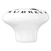 Bouton De Porte En Céramique Monogramme Unisex |  (Côté)