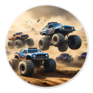 Bouton De Porte En Céramique Monster Trucks Racing,