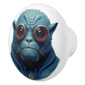 Bouton De Porte En Céramique Monstre bleu (Droite)