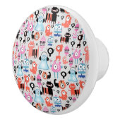Bouton De Porte En Céramique Monstres funky (Droite)
