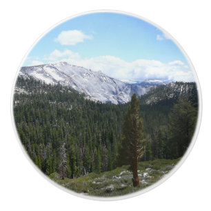 Bouton De Porte En Céramique Montagnes de la Sierra Nevada II depuis Yosemite