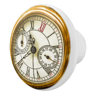 Bouton De Porte En Céramique Montre à vapeur industrielle vintage