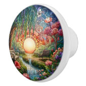 Bouton De Porte En Céramique Mosaïque en verre tendu du parc enchanté (Droite)