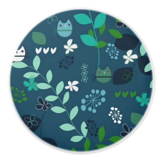 Bouton De Porte En Céramique motif (Devant)