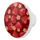 Bouton De Porte En Céramique Motif 2 2 de fraise (Droite)