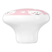 Bouton De Porte En Céramique Motif 2 d'amour (Côté)