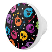 Bouton De Porte En Céramique Motif 2 de crânes (Droite)