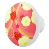 Bouton De Porte En Céramique Motif 2 de fraise (Droite)