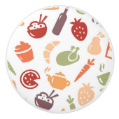 Bouton De Porte En Céramique Motif 2 de nourriture (Devant)