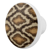 Bouton De Porte En Céramique Motif 2 de peau de serpent de python (Droite)