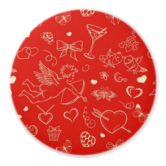 Bouton De Porte En Céramique Motif 2 de Valentine (Devant)
