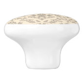 Bouton De Porte En Céramique Motif 3 de damassé (Côté)