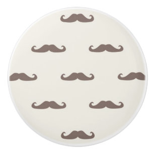 Bouton De Porte En Céramique Motif 3 de hippie de moustache