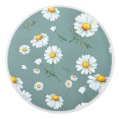 Bouton De Porte En Céramique Motif à fleurs Chamomile (Devant)