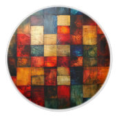 Bouton De Porte En Céramique Motif Abstrait (Devant)