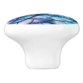 Bouton De Porte En Céramique Motif Abstrait Abalone Shell (Côté)