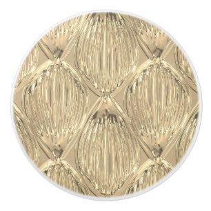 Bouton De Porte En Céramique Motif abstrait élégant aspect verre doré