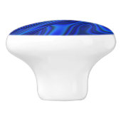 Bouton De Porte En Céramique Motif Abstrait fragile Blue Paua Abalone Shell (Côté)