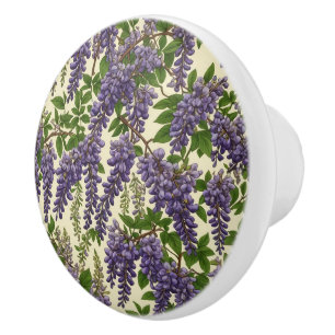 Bouton De Porte En Céramique Motif américain Wisteria dessin