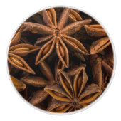 Bouton De Porte En Céramique Motif Anise Stars (Devant)
