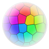 Bouton De Porte En Céramique Motif arc-en-ciel (Devant)