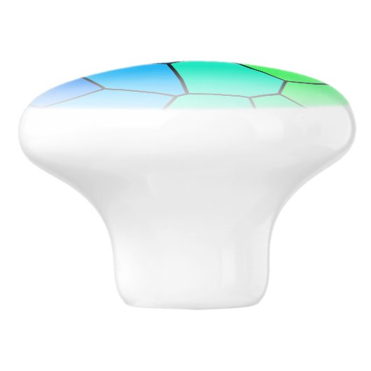 Bouton De Porte En Céramique Motif arc-en-ciel (Côté)