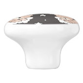 Bouton De Porte En Céramique motif avec le petit sommeil d'ours (Côté)