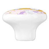 Bouton De Porte En Céramique motif avec une princesse (Côté)