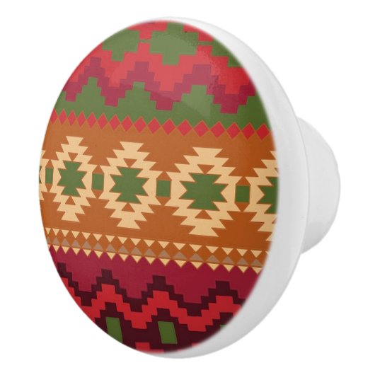 Bouton De Porte En Céramique Motif Aztec (Droite)