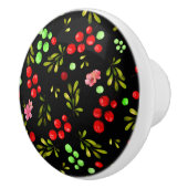 Bouton De Porte En Céramique Motif Baies (Droite)