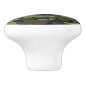 Bouton De Porte En Céramique Motif Camouflage Vert, Votre nom, Personnaliser (Côté)
