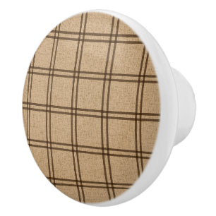 Bouton De Porte En Céramique Motif carreaux double