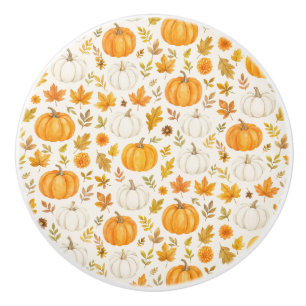 Bouton De Porte En Céramique Motif Citrouille mignon Thanksgiving