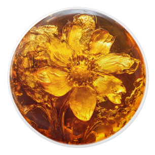 Bouton De Porte En Céramique Motif d'ambre