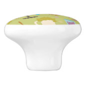 Bouton De Porte En Céramique Motif de barbecue (Côté)