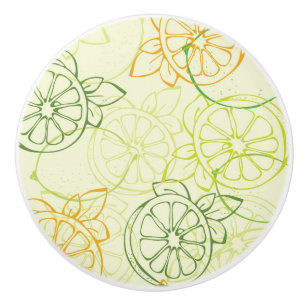 Bouton De Porte En Céramique Motif de citron